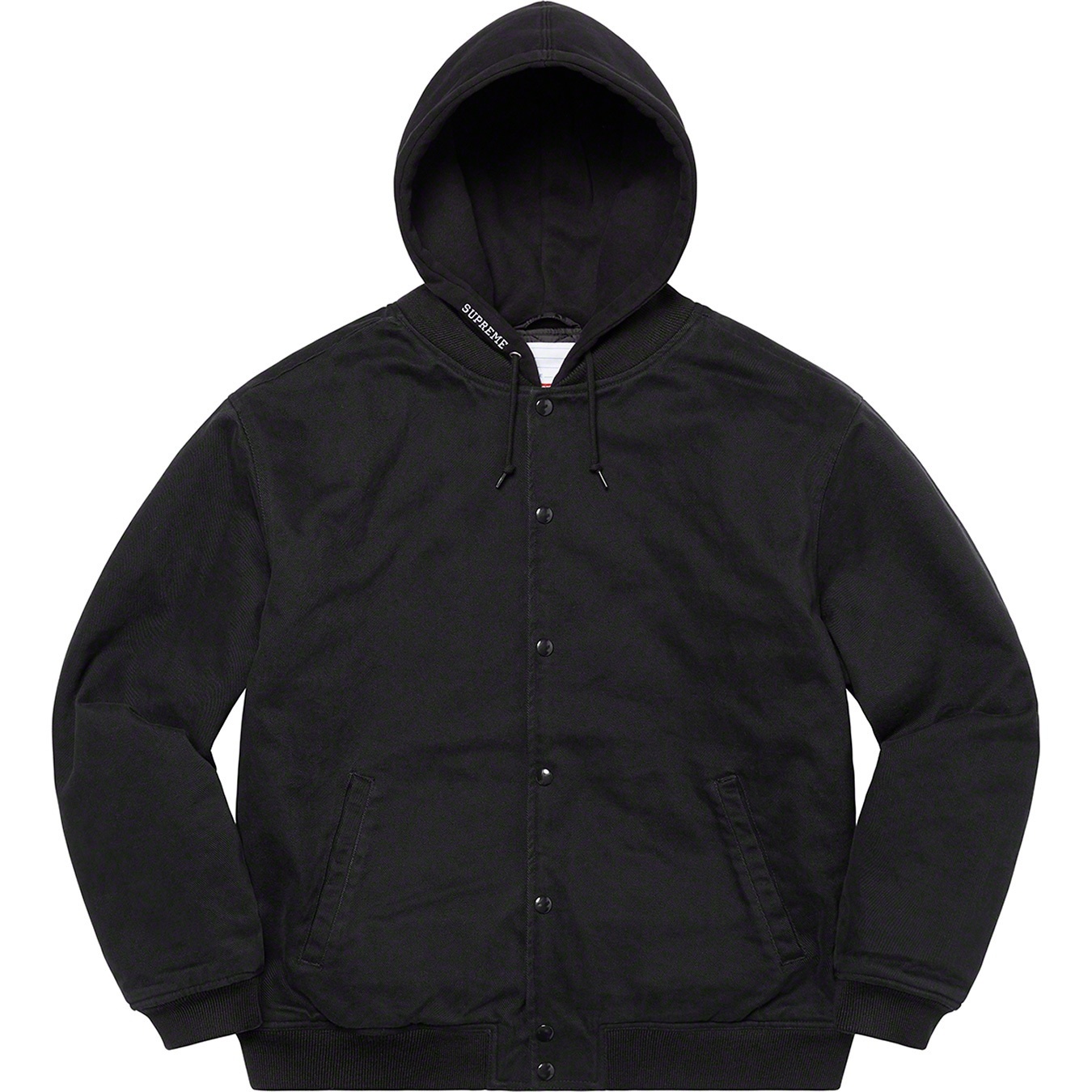 Hooded Twill Varsity Jacket view 10